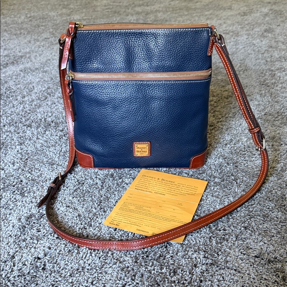 Dooney & Bourke Blue and Brown Purse